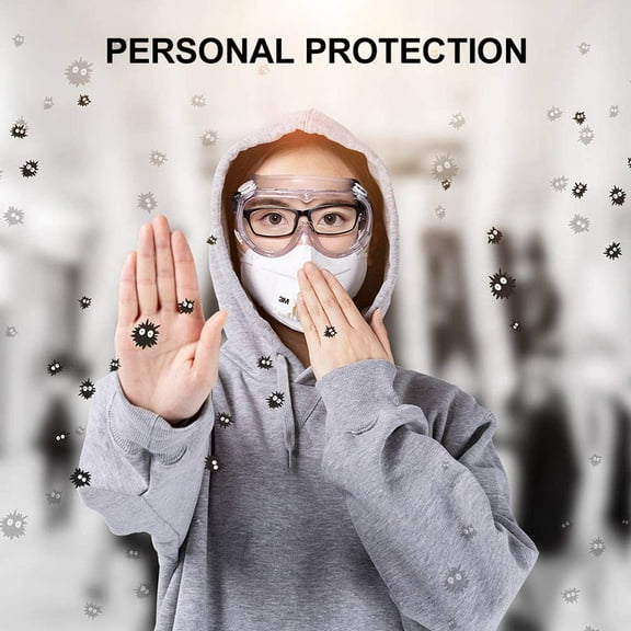 Malai Polycarbonate Lens Safety Protective Goggles | White