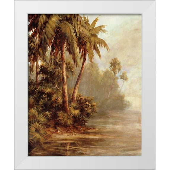 Malarz 26x32 White Modern Wood Framed Museum Art Print Titled - Hidden Bank