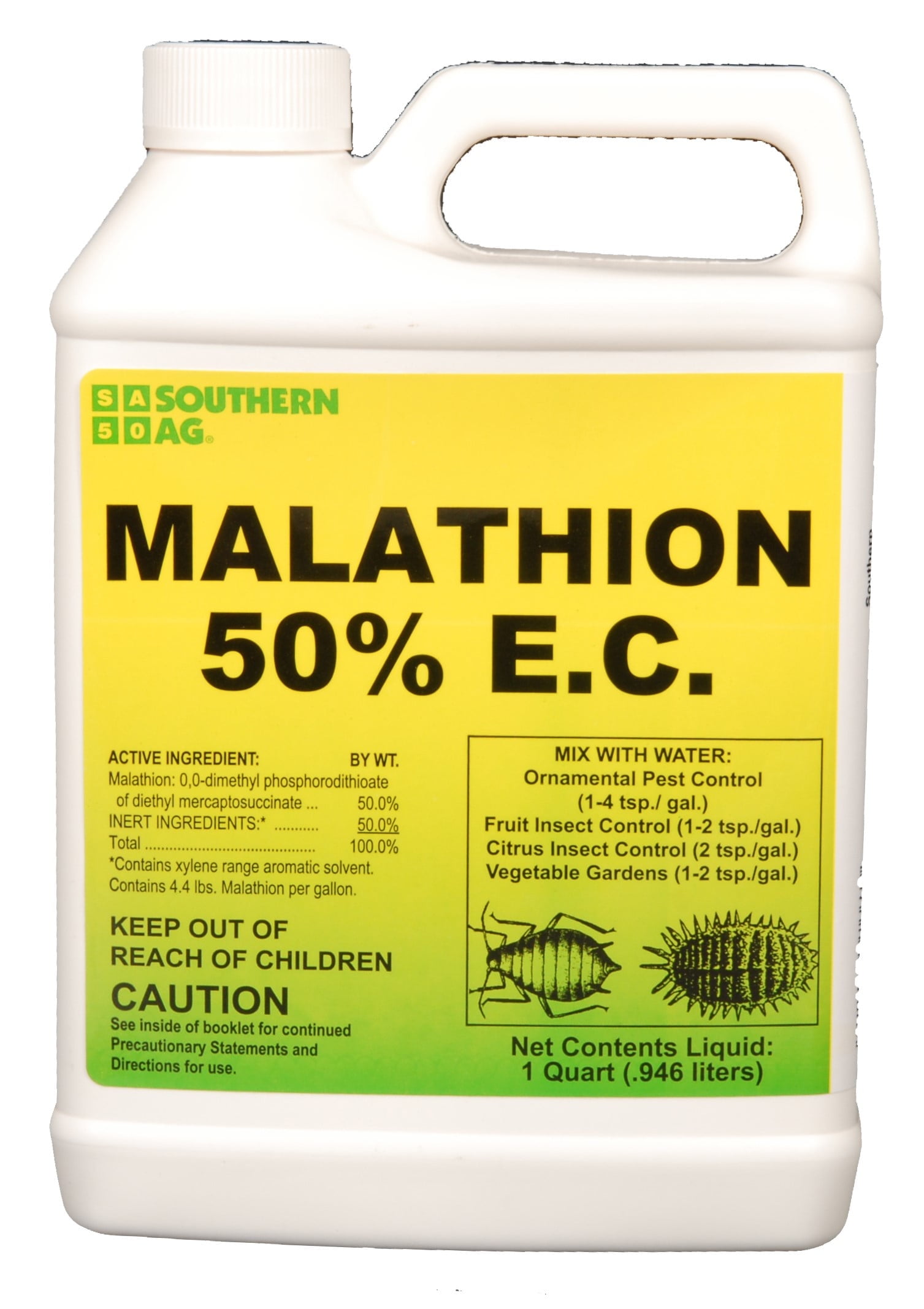 Malathion 50% E C - Pest Control for Garden & Ornamentals - 32 fl oz Bottle by Southern Ag