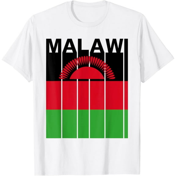 Malawi Flag T-Shirt Malawi Everyday Tees & GiftsMen and women, White T-shirt, size: Extra large
