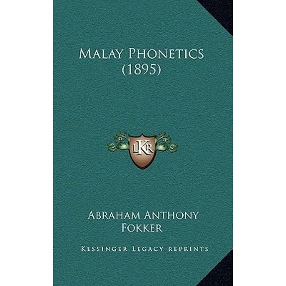 Malay Phonetics (1895) Paperback