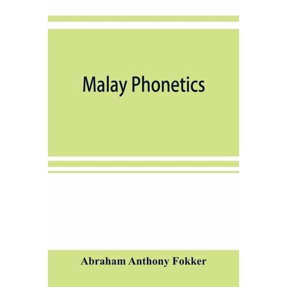 Malay phonetics, (Paperback)