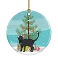 thumbnail image 1 of Malayan #2 Cat Merry Christmas Ceramic Ornament 2.8 in x 2.8 in, 1 of 3