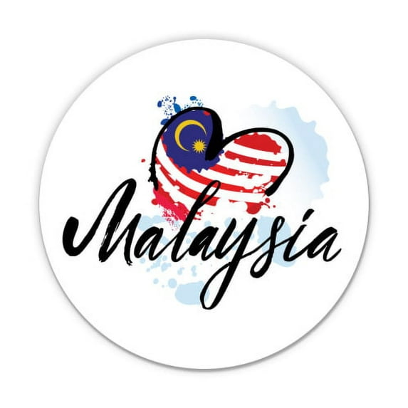 Malaysia - 5" Vinyl Sticker - For Car Laptop I-Pad - Waterproof Decal