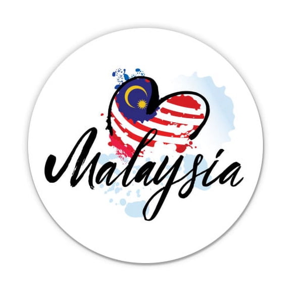 Malaysia - 5" Vinyl Sticker - For Car Laptop I-Pad - Waterproof Decal