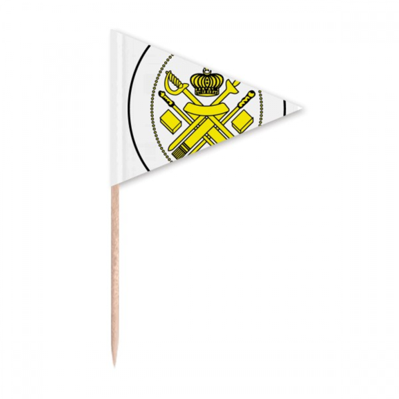 Malaysia Asia National Emblem Toothpick Triangle Cupcake Toppers Flag