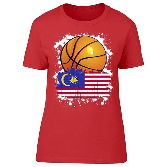 Malaysia Basketball Team T-Shirt Women -Image by Shutterstock Women T-Shirt, Female Large