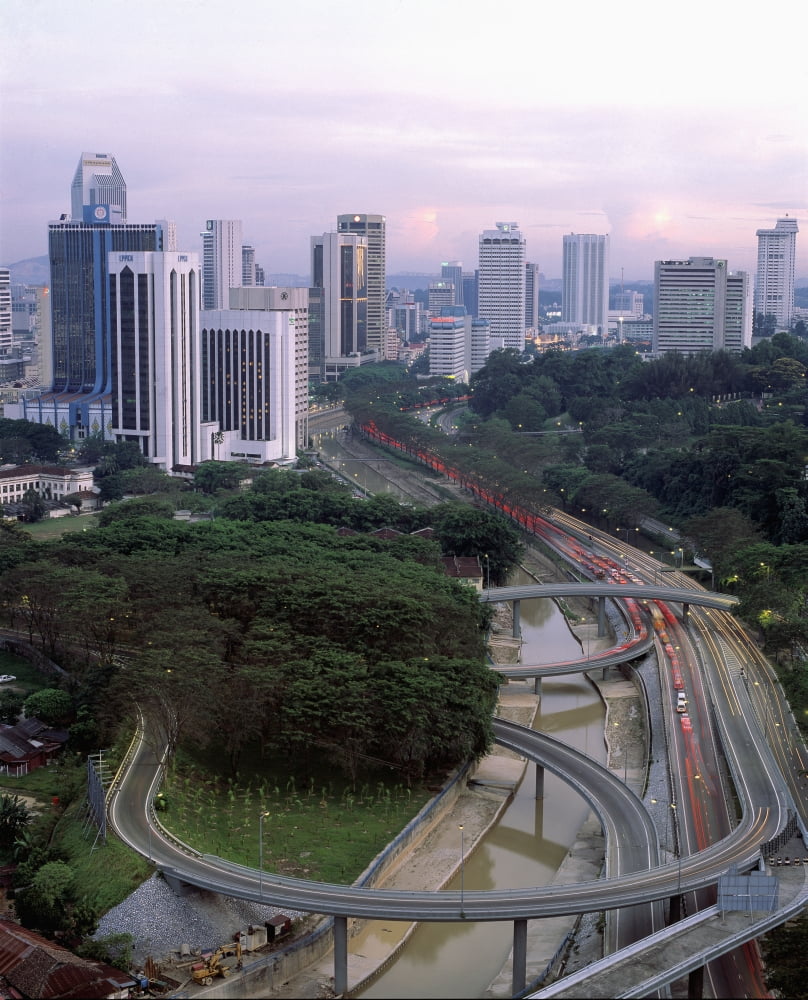 Malaysia Business Centre Kuala Lumper Canvas Art - Martin Stolworthy Design Pics (28 x 34)
