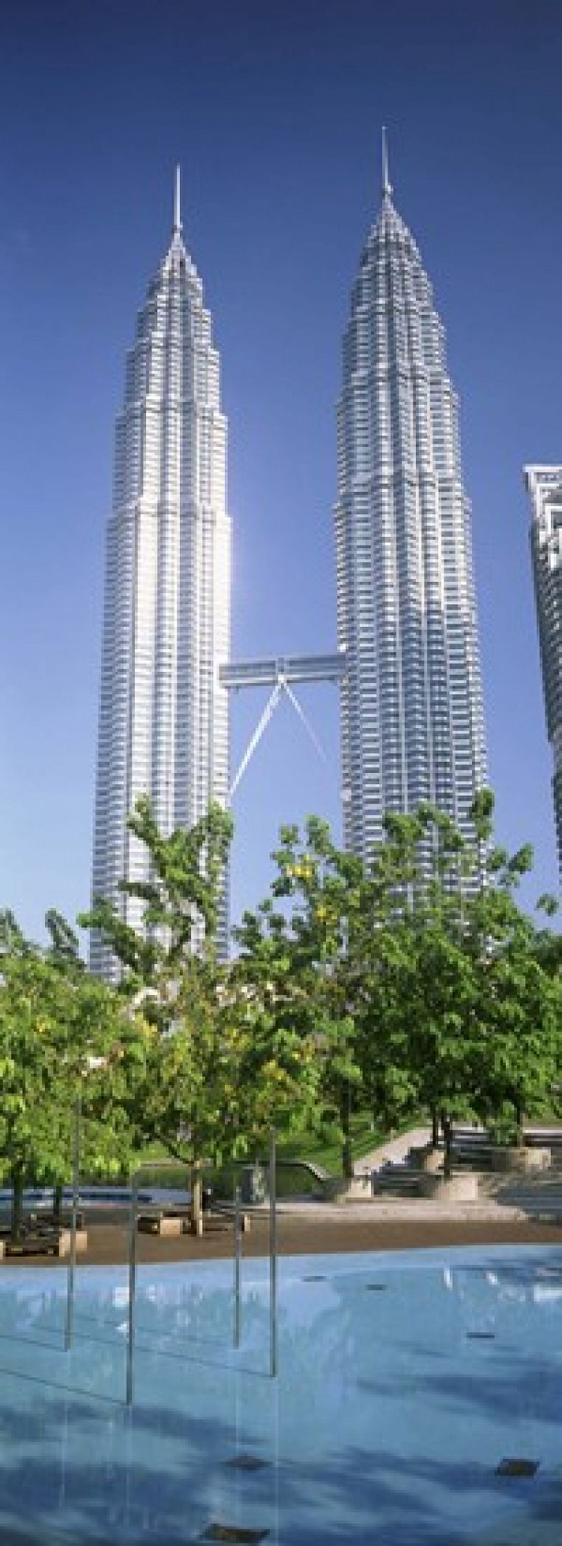 Malaysia Kuala Lumpur View of Petronas Twin Towers Canvas Art - Panoramic Images (18 x 7)