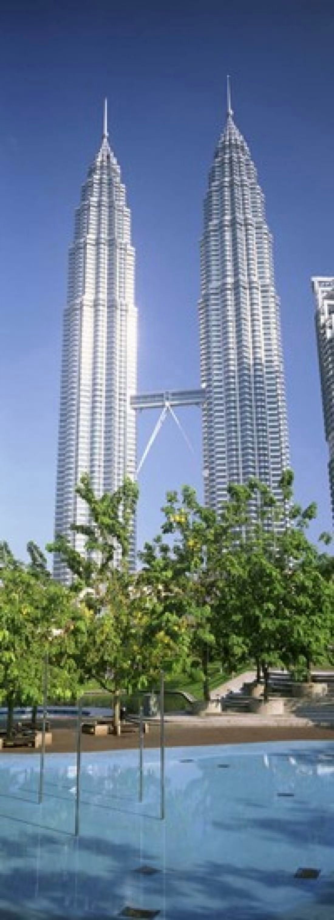 Malaysia Kuala Lumpur View of Petronas Twin Towers Canvas Art - Panoramic Images (36 x 13)