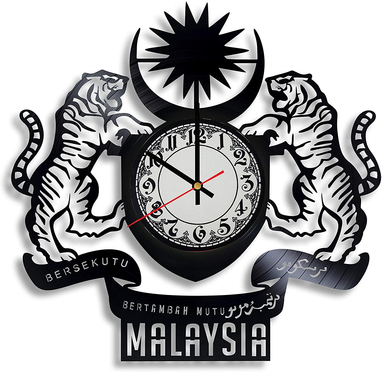 Malaysia map Vinyl Wall Clock Malaysia Wall Art, Malaysia Art