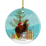 Malaysian Serama Chicken Christmas Ceramic Ornament