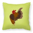 thumbnail image 1 of Malaysian Serama Chicken Green Fabric Decorative Pillow, 1 of 4