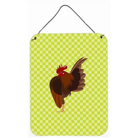 Malaysian Serama Chicken Green Wall or Door Hanging Prints - 12 x 16 in.
