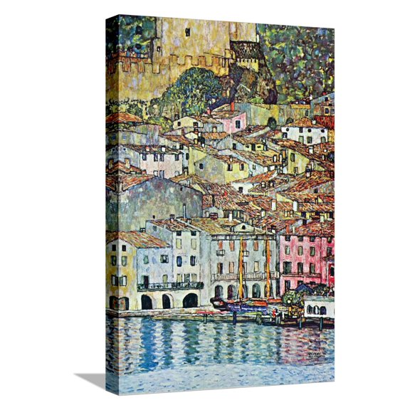 Malcena At The Gardasee Stretched Canvas Print by Gustav Klimt, 12" x 18", Sold by Art.com