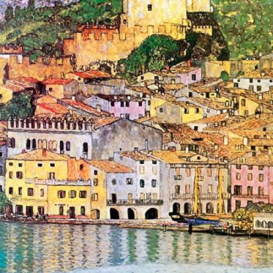Malcesine On Lake Garda 1913 Canvas Art - Gustav Klimt (24 x 24)
