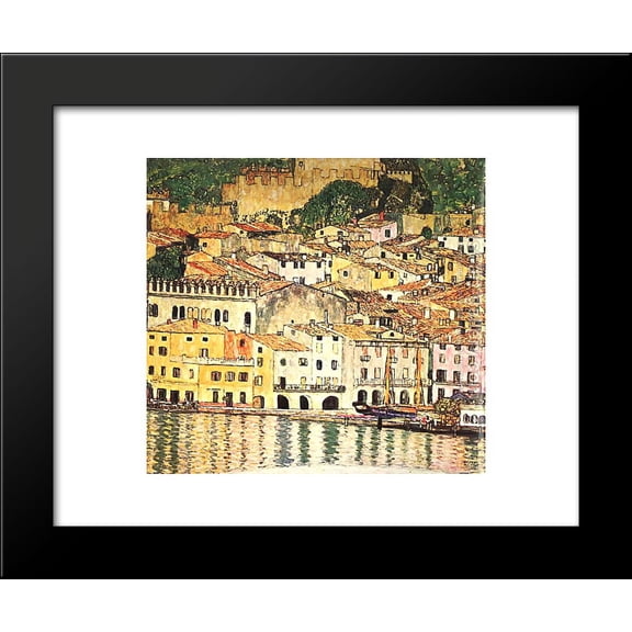 Malcesine on Lake Garda 20x24 Framed Art Print by Gustav Klimt