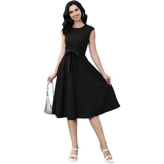 Malco Modes Elegant Summer Dress for Women | Sleeveless Midi Wedding Guest Dress | Cocktail & Formal Wear