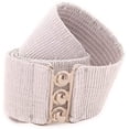 thumbnail image 1 of Malco Modes Luxury Wide Vintage Adult Elastic Cinch Stretch Belt Metal Hook and Eye Clasp Buckle Elastic Core Cotton Cove (Silver / 2XL ), 1 of 1