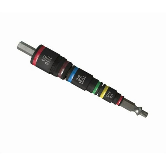 Malco Products C-Rhex 7-In-1 Flip Bit Set, T25 (Star) Model With 1/4"-5/16", 11/32 - 3/8", 1/2"-7/16" Socket Sizes