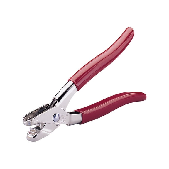Malco Snap Lock Punch - Comfort Grip, Solid Punch, Vinyl Handle - SL5, Red