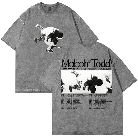 Malcolm Todd 2025 Tour Merch Cotton T-Shirt Wash Tee Women Men Short Sleeve Crewneck Tee
