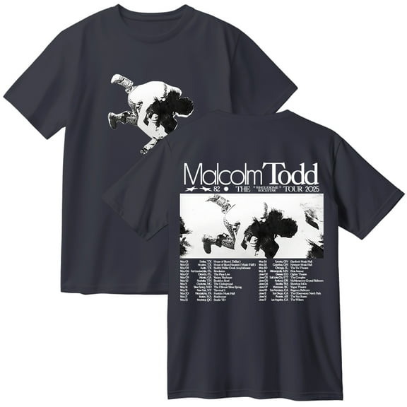 Malcolm Todd 2025 Tour Merch Cotton T-Shirt Women Men Casual Crewneck Short Sleeve Tee