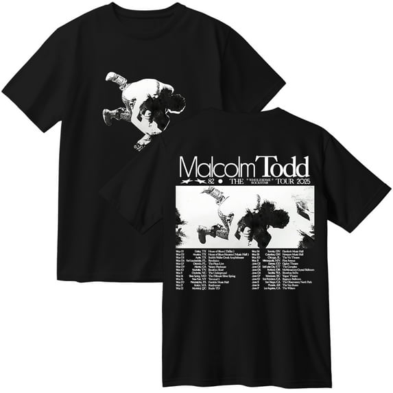 Malcolm Todd 2025 Tour Merch Cotton T-Shirt Women Men Casual Crewneck Short Sleeve Tee