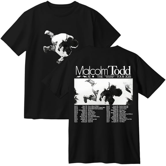 Malcolm Todd 2025 Tour Merch Cotton T-Shirt Women Men Casual Crewneck Short Sleeve Tee