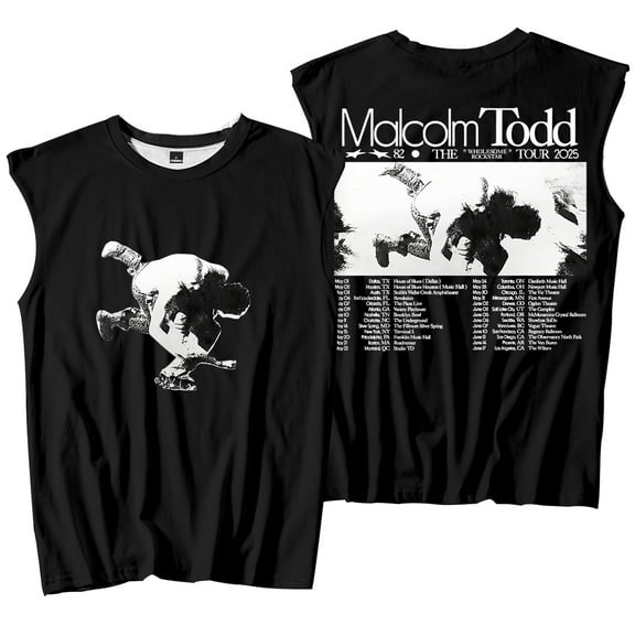 Malcolm Todd 2025 Tour Merch Sleeveless Sport Vest Women Men Outdoor Sportwear