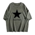 thumbnail image 1 of Malcolm Todd Star Washed Cotton T-shirt Women Men Short Sleeve Crewneck Tee Casual Streetwear Clothes, 1 of 2