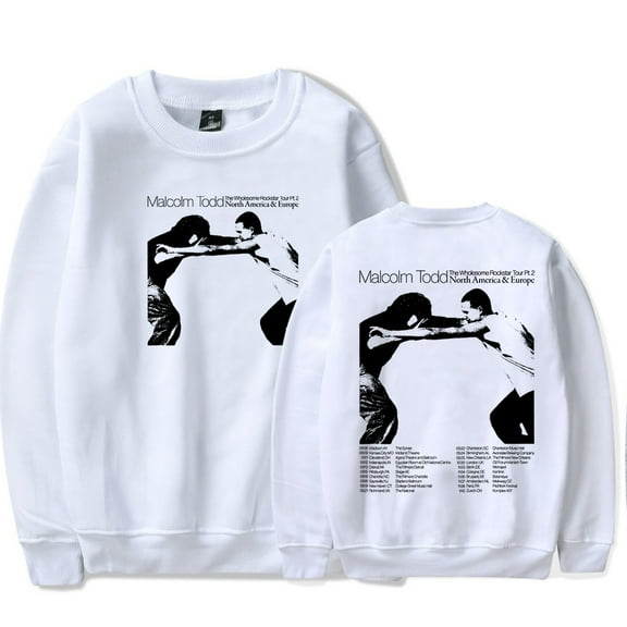 Malcolm Todd World Tour 2025 Merch Long Sleeve Crewneck Sweatshirt Winter For Men/Women Unsiex Streetwear