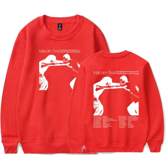 Malcolm Todd World Tour 2025 Merch Long Sleeve Crewneck Sweatshirt Winter For Men/Women Unsiex Streetwear