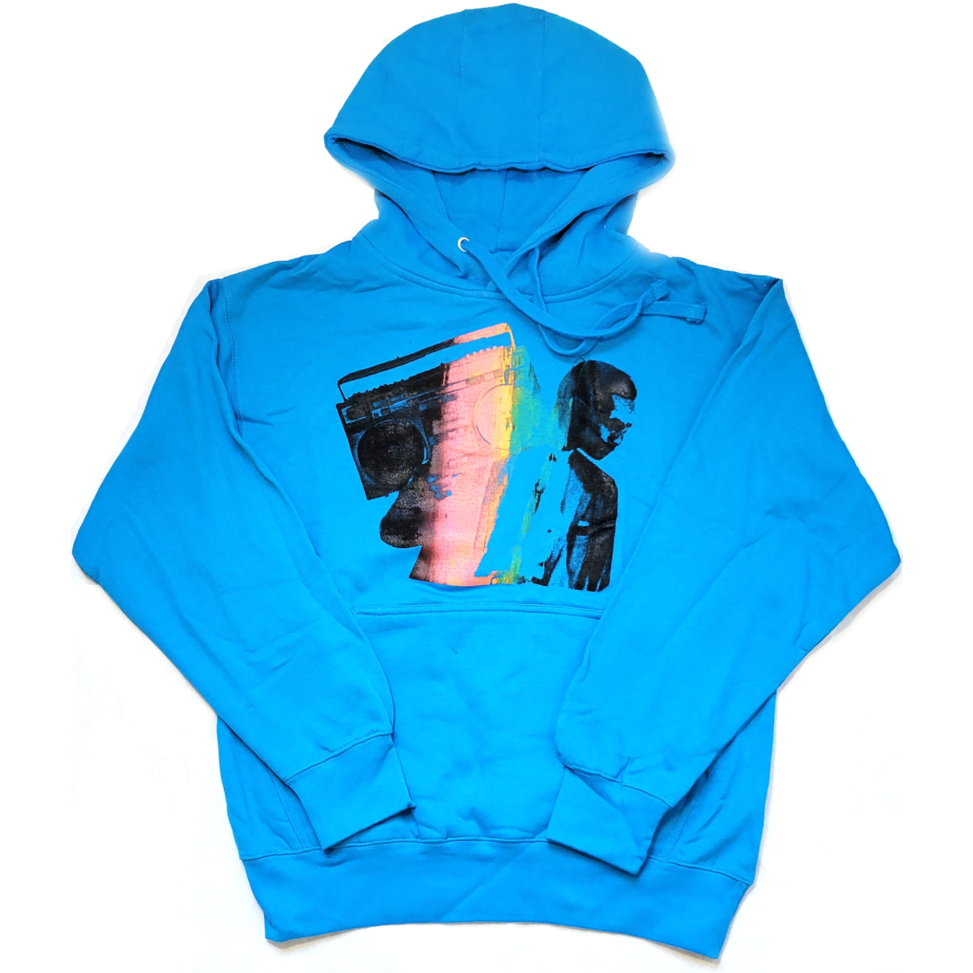 Glass House Apparel Malcolm x Hip Hop Radio Hoodie, Adult Unisex, Size: Large, Blue