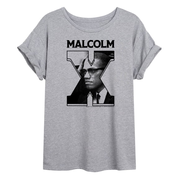 Malcolm X - Malcolm Fill - Juniors Oversized Graphic T-Shirt