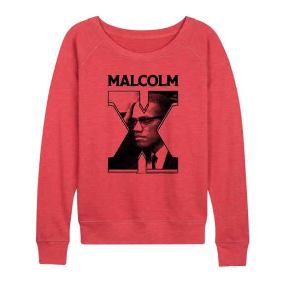 Malcolm X - Malcolm Fill - Women's French Terry Long Sleeve Pullover