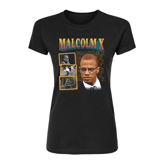 Malcolm X - Malcolm X Stack - Juniors Fitted Graphic T-Shirt