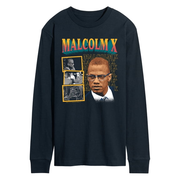 Malcolm X - Malcolm X Stack - Men's Long Sleeve Graphic T-Shirt