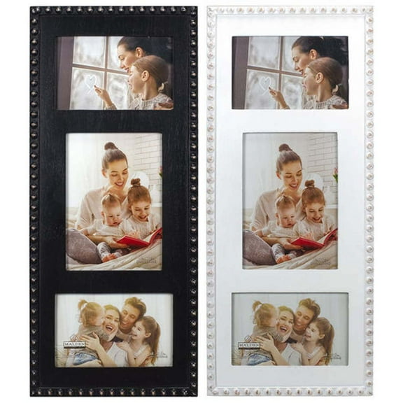 Malden 3 opening Asst Beads Black/White 2 Frame Set