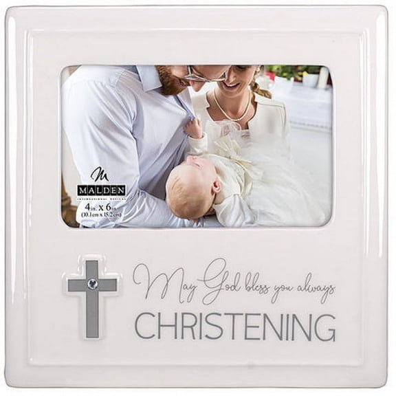 Malden 4X6 Christening Ceramic Frame