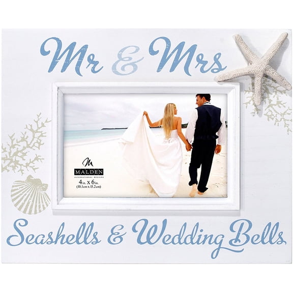 Malden 4x6 Mr. and Mrs. Seashells Frame