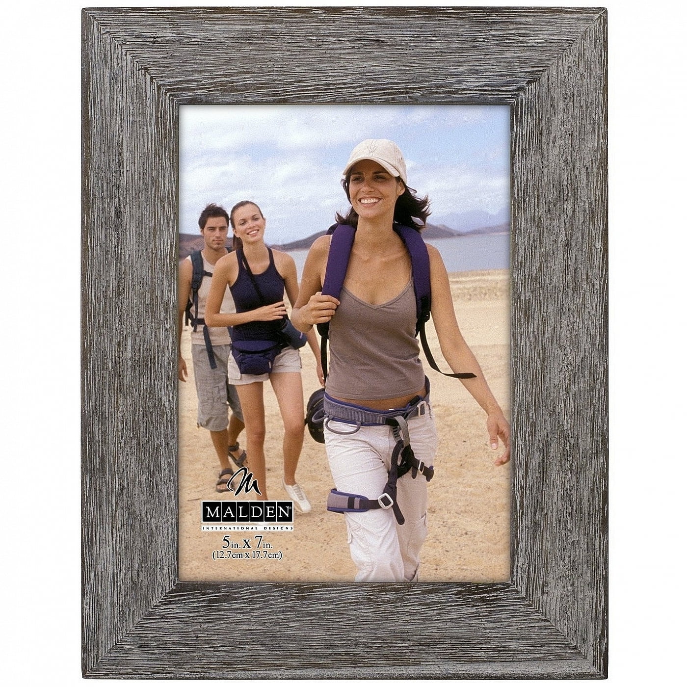 Malden Friends Gray Distressed Wood Picture Frame, 4x6/5x7