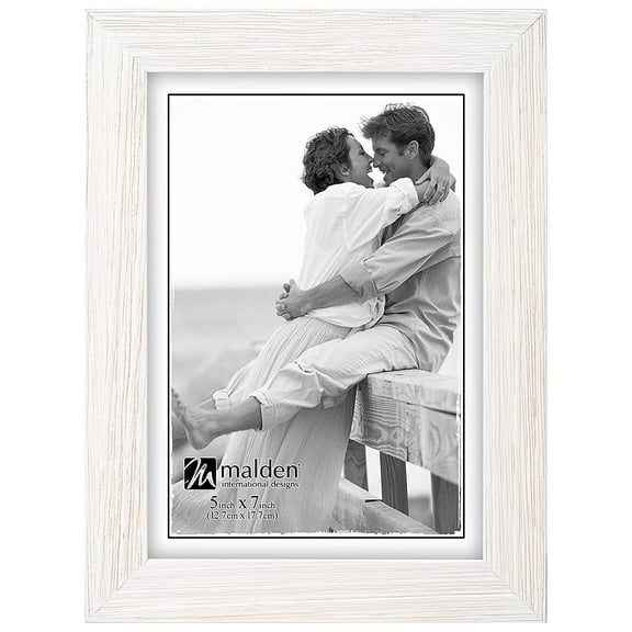 Malden 805-57 5x7 White Wash Linear Frame