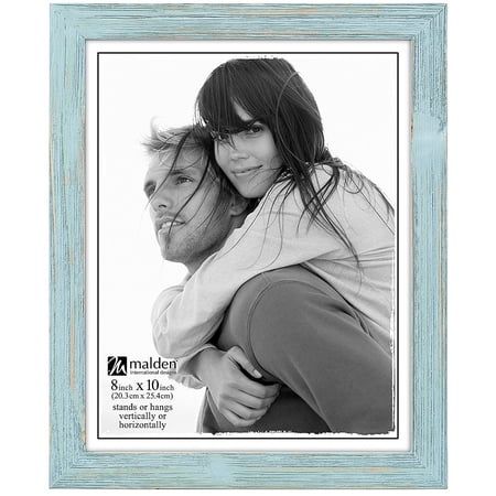 Malden 8x10 Sea Foam Blue Rough Line Frame