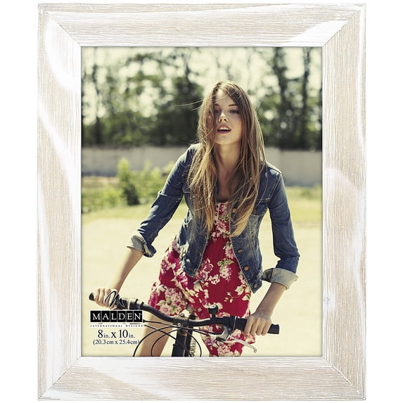 Malden 8x10 White Wash Wide Linear Frame