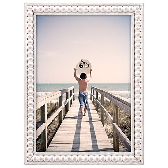 Malden 8x10 Whitewash Beaded Frame