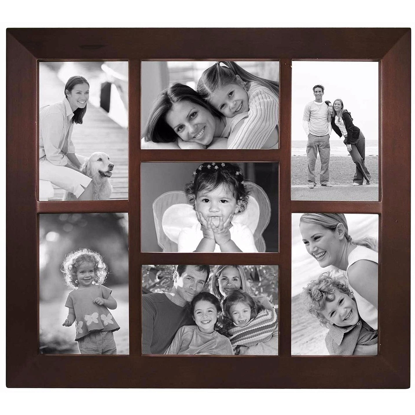 Graduation Photo Collage Frame Multi-Year School Picture Frame with 7  Openings 4X6 Pictures