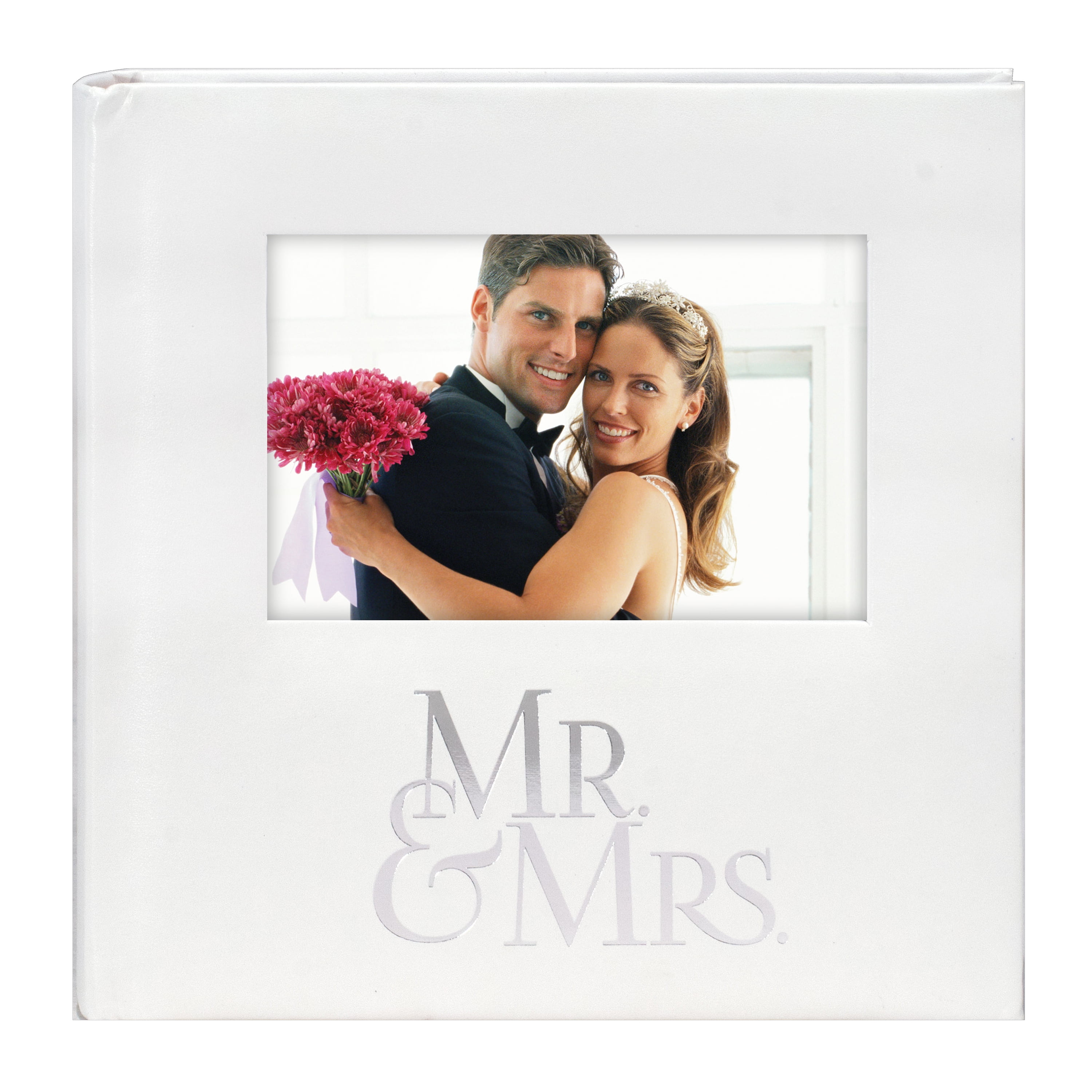 White Leather Mr. & Mrs. Wedding Photo Album