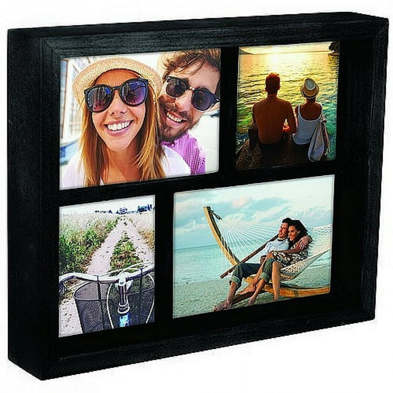 Malden International Designs 2-4 in. x 4 and 6-4 in. x 6 and 1-5 in. x 7  in. Black 9-Opening Array Puzzle Collage Picture Frame 2132-90 - The Home  Depot