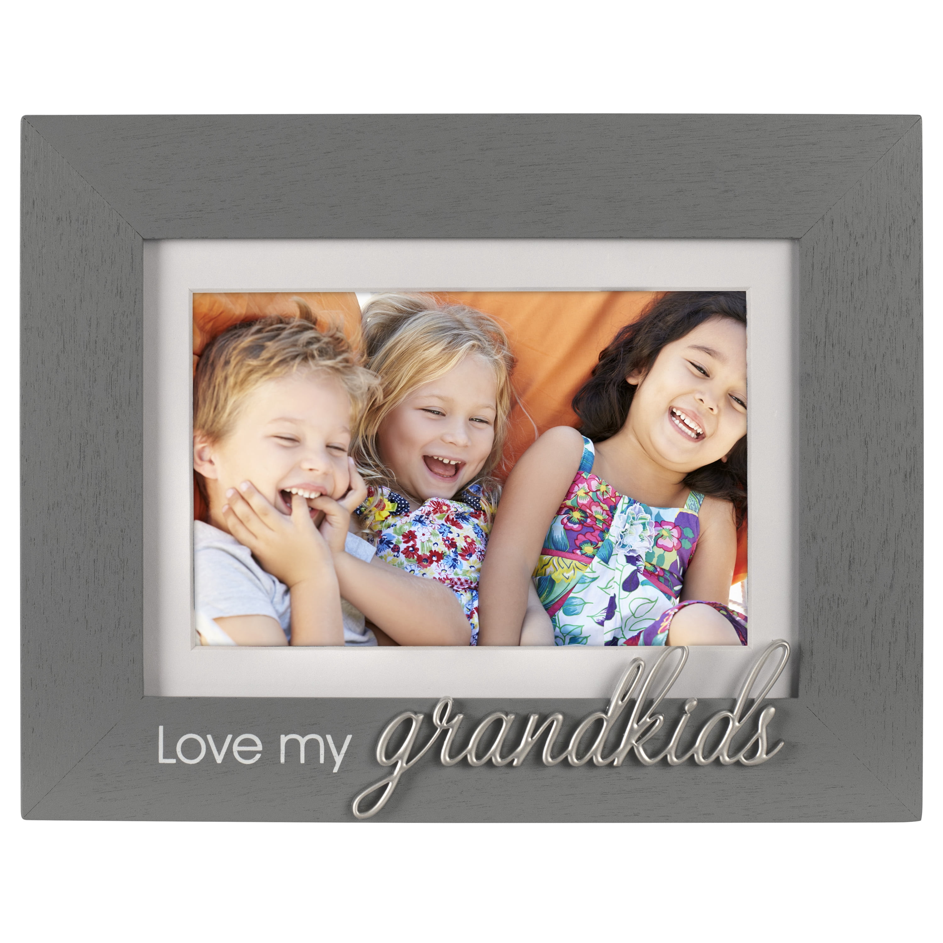LOVE MY GRANDKIDS Gray Wood Keepsake 5x7 4x6 frame - 4x6 - Walmart.com
